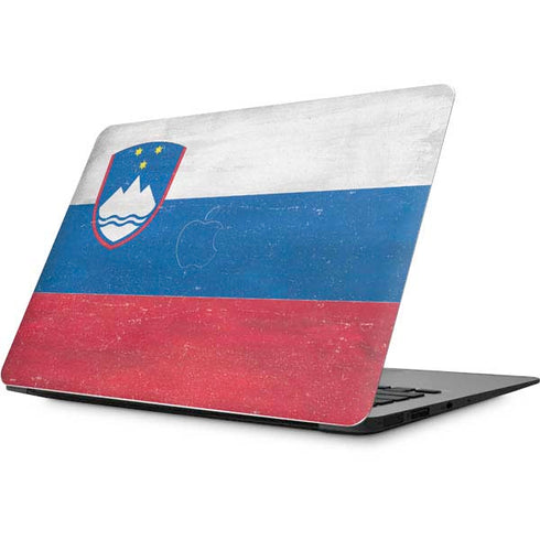 Slovenia Flag Distressed Apple MacBook Skin